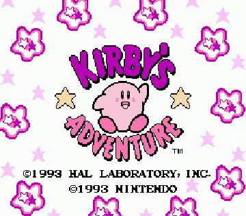 Kirby's Adventure (Europe) screen shot title